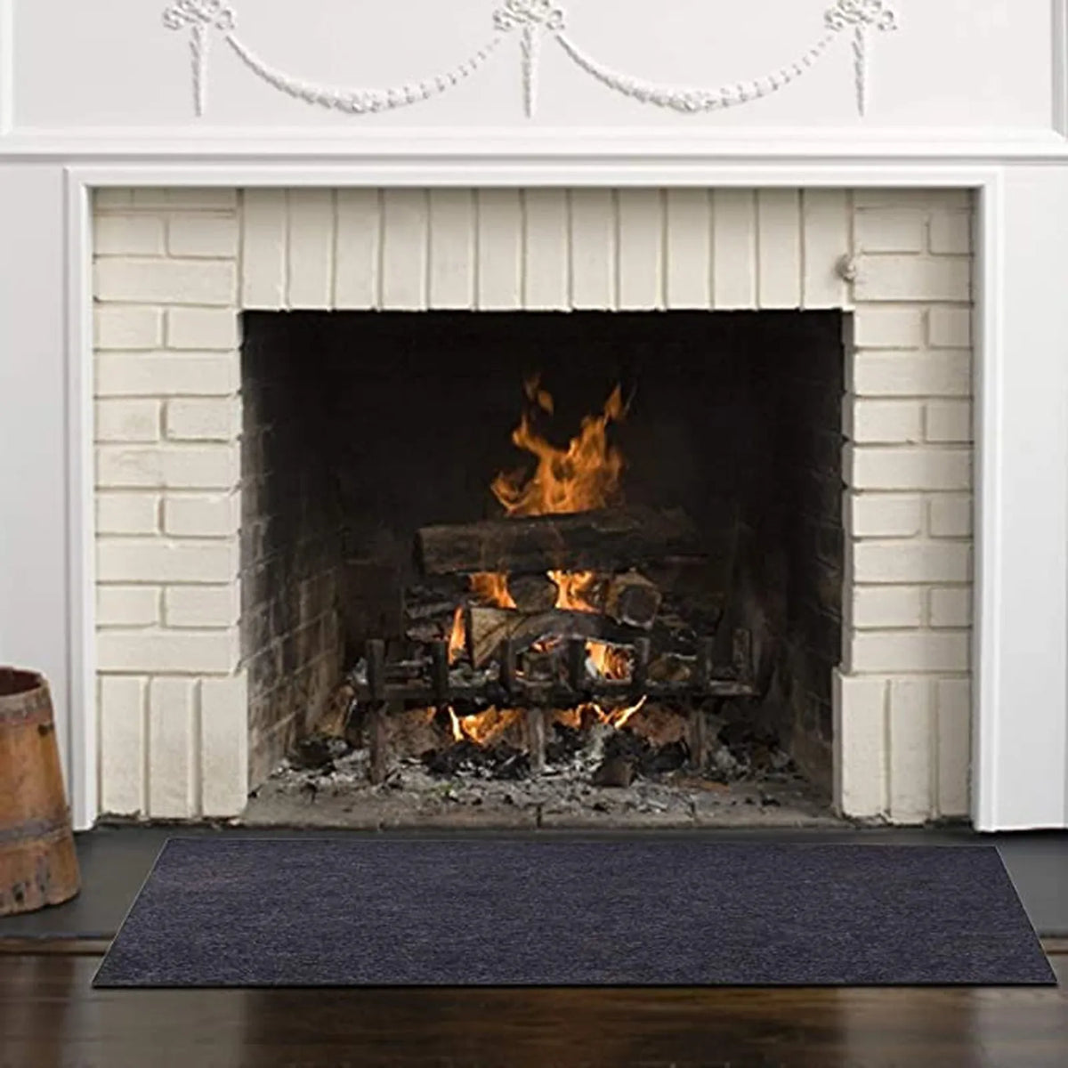Fireproof Fireplace Hearth Rug – Non-Slip Flame Retardant Mat Fireplace Hearth Rug Qme