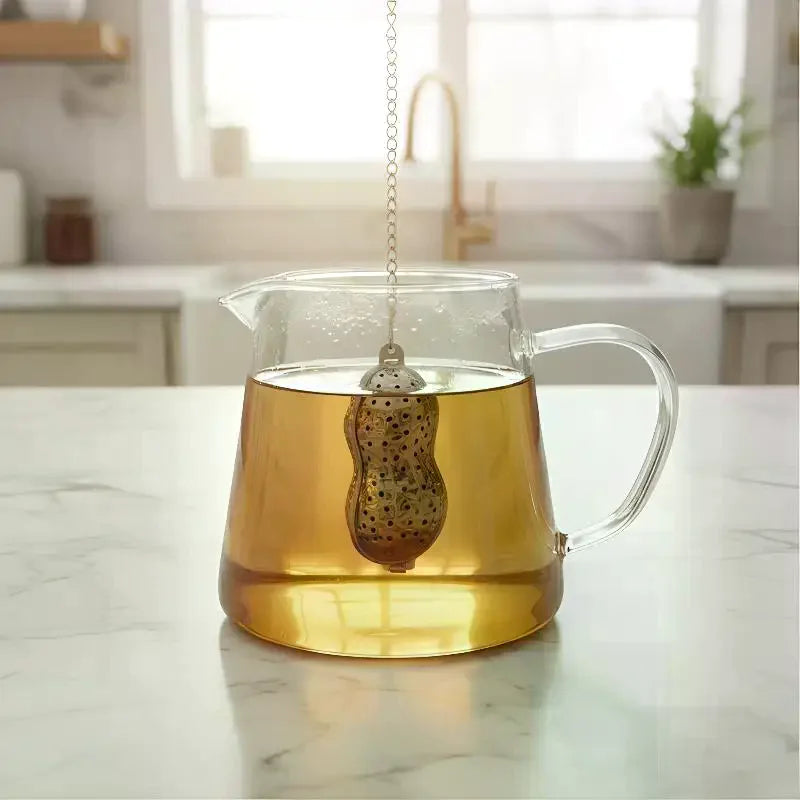 Stainless Steel Tea Infuser with Tray – Fine Mesh Loose Leaf Tea Infuser Set Qst