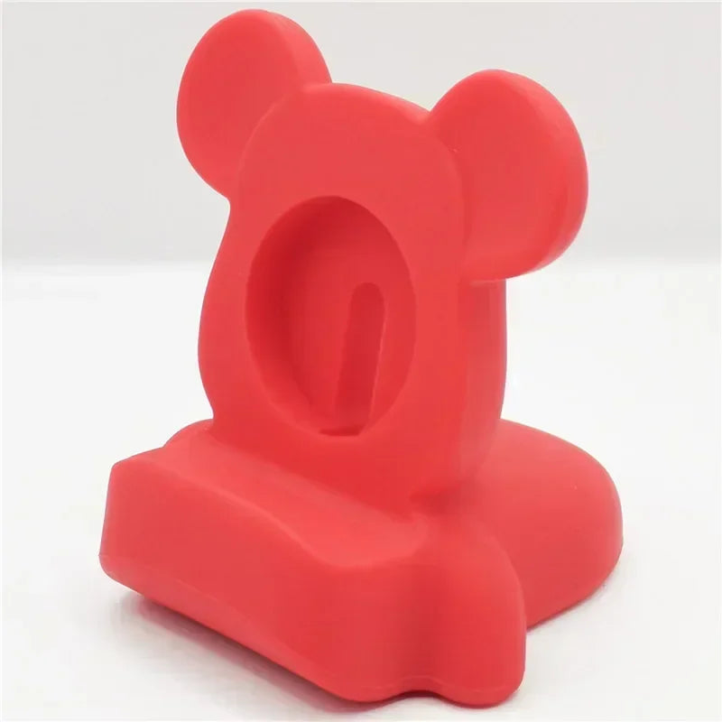 Silicone Desktop Stand for Apple Watch Series 4–10 & SE Apple Watch Stand Qme 02-Red