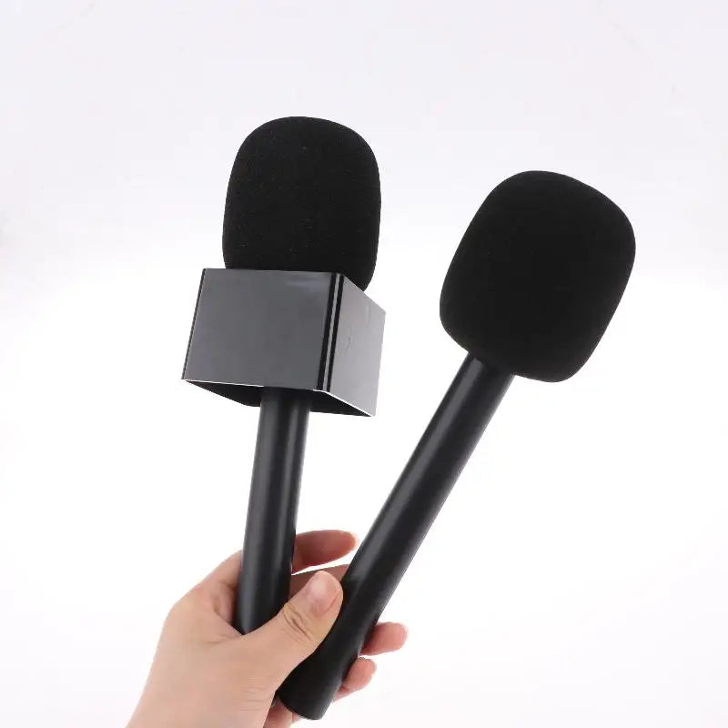 Wireless Handheld Interview Mic Adapter with Windshield Foam Microphone Adapter Qme