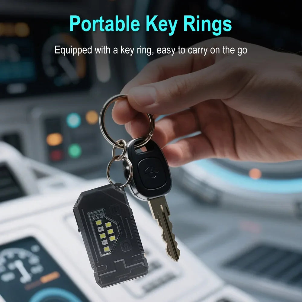 BORUiT 400LM EDC Keychain Flashlight – Type-C Rechargeable EDC Keychain Flashlight Qst