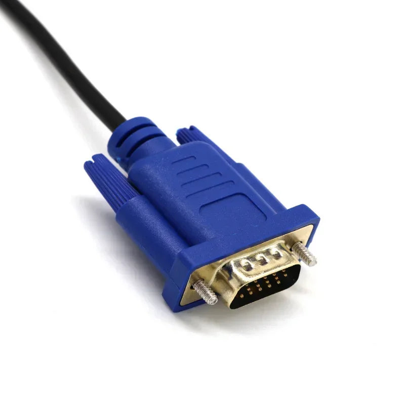 HDMI to VGA Cable 1.8M Male to Male Adapter for HD Player & HDTV Video Adapter Cable Qme