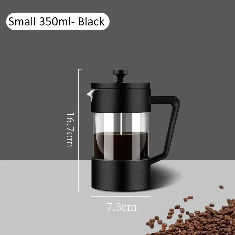 French Press Coffee Maker Borosilicate Glass 350/600/1000ML French Press Coffee Maker Qst 350ML