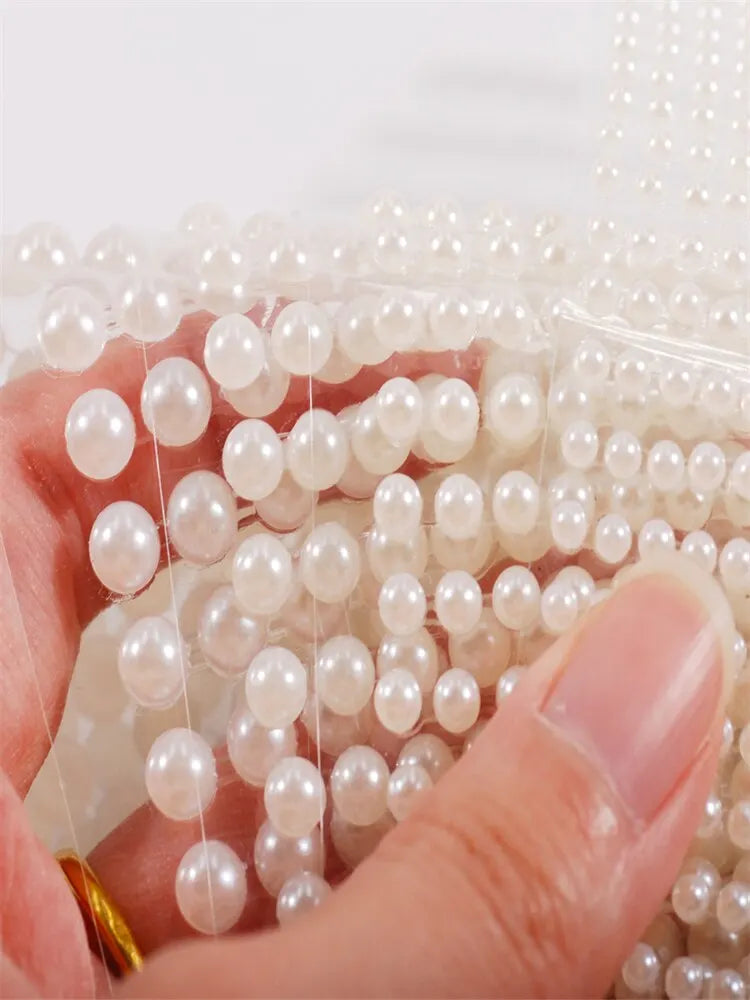 3D Pearl Face Jewels Body Stickers – Self-Adhesive Sheet | Qme Face & Body Gems Qme