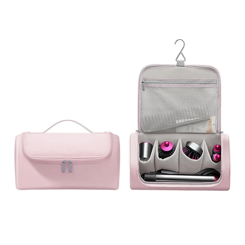Hair Dryer Travel Organizer Bag – PU Leather Carrying Case Hair Tool Travel Case Qme 002