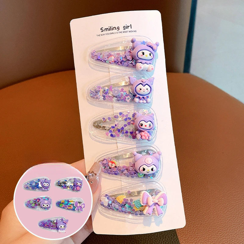 Hello Kitty Kuromi BB Hair Clips – Bangs & Sides, 9 Colors Character Hair Clip Qme