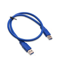 USB 3.0 Male to Male 1.5M Extension Cable – Webcam, Camera & MP3 USB Extension Cable Qme Blue 1.5m