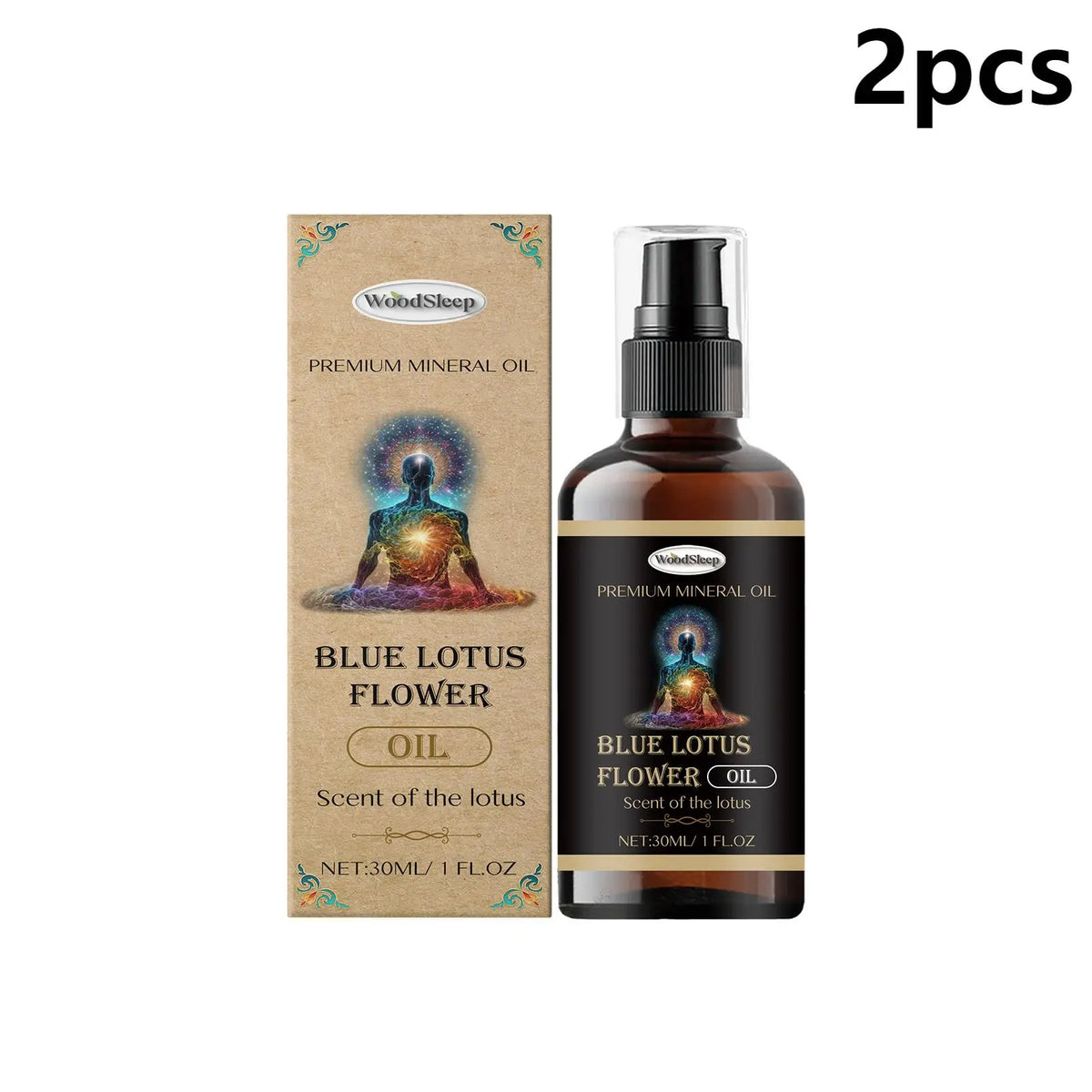 Woodsleep Blue Lotus Retinol Vitamin E Multipurpose Body Oil Multipurpose Body Oil Qst 2pcs