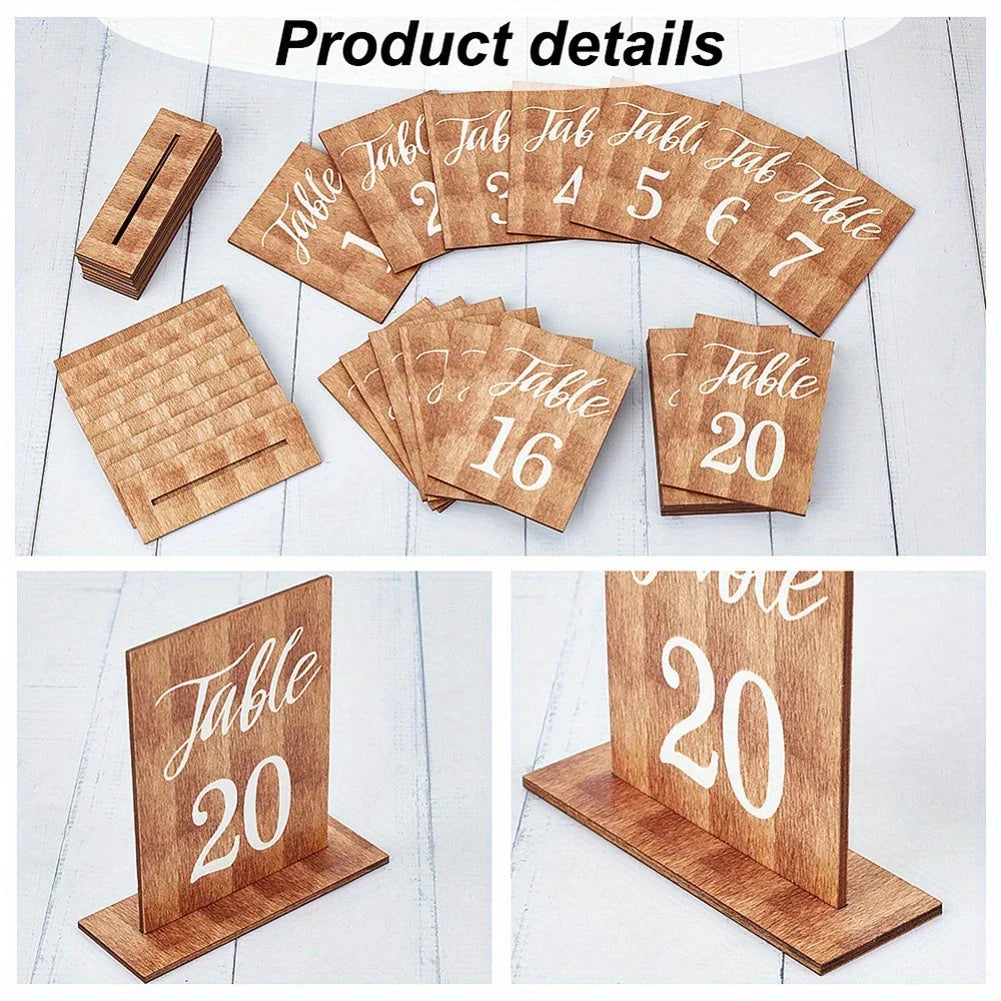 Wooden Wedding Table Numbers 1–20 Centerpiece Set | Decor Wedding Table Decor Qme