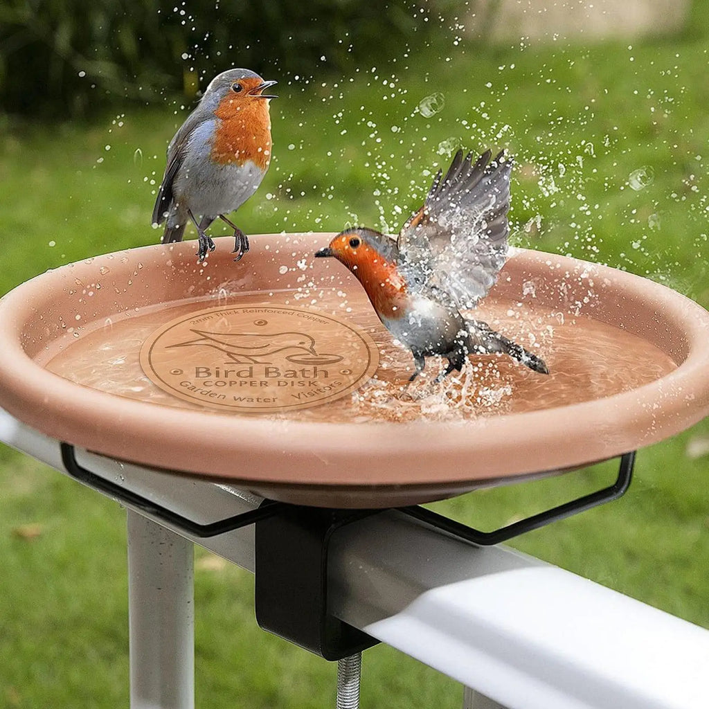 Copper Bird Bath Disk – Water Fountain Cleaning Purifier Bird Bath Accessory Qme