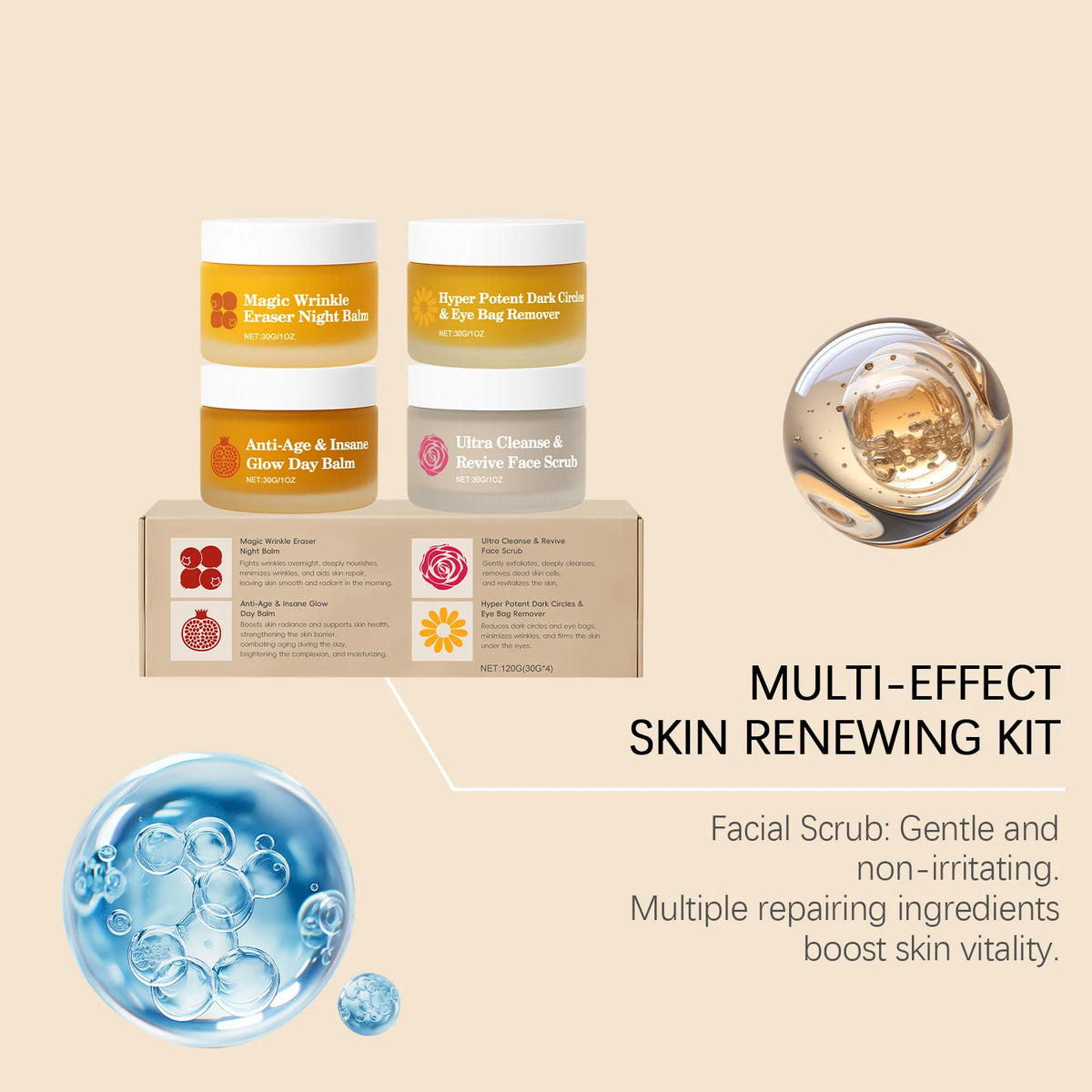 Day & Night Face Cream Set – Moisturizing Eye & Face Care Face Cream Set Qst
