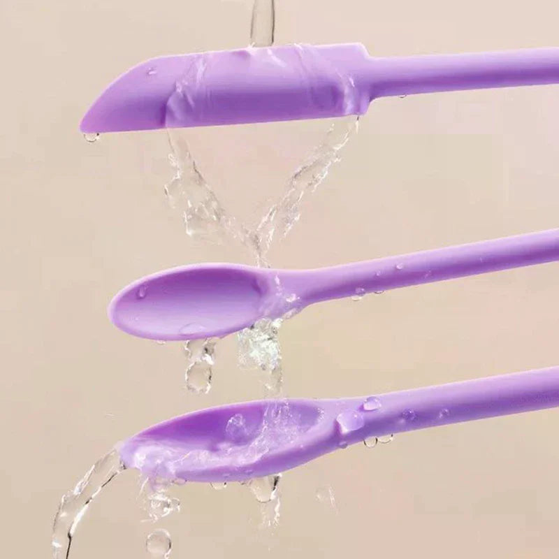 Double-Headed Silicone Spatula – Cosmetic Jar & Bottle Scraper Cosmetic Spatula Tool Qme