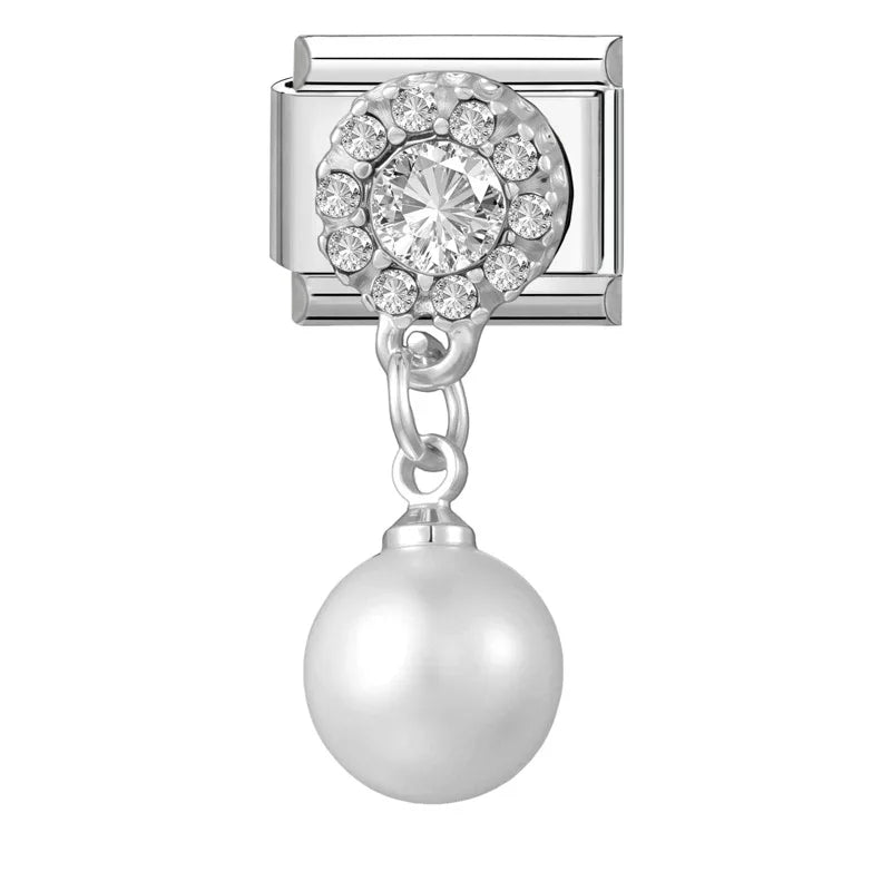 Zircon Italian Charm Links – Heart Bow Butterfly Star 9mm