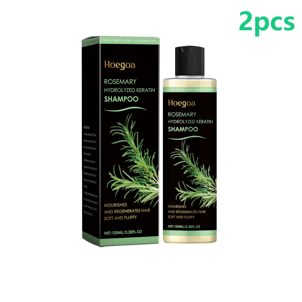 Hoegoa Rosemary Keratin Shampoo – Volumizing & Strengthening 100ml Keratin Shampoo Qst 2pcs Style 1