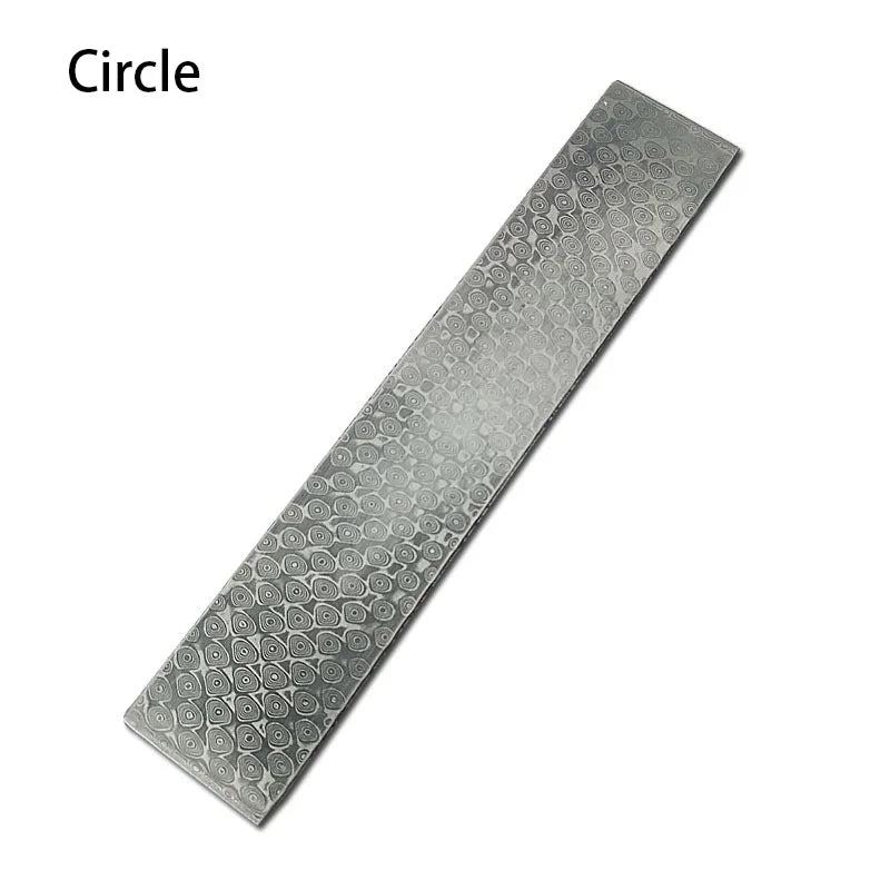 Damascus Steel Blade Billet 58HRC VG10 DIY Knife Making Blank Knife Making Billet Qst 16x3x0.3 CM Circle