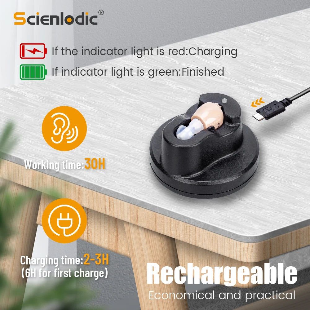 XceeFit Rechargeable ITE Hearing Aid – Sound Amplifier Rechargeable Hearing Aid Qst