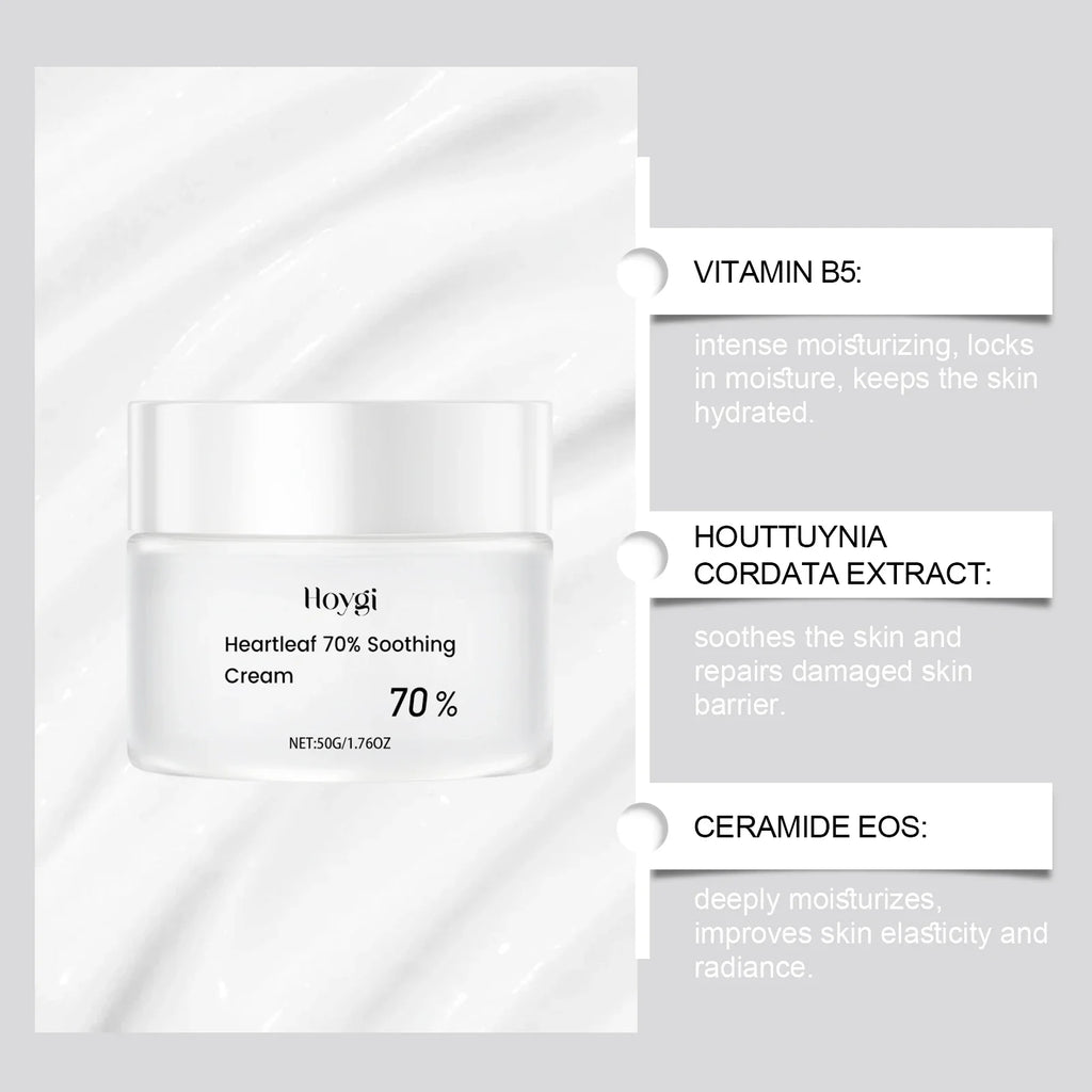 Heart Leaf 70 Soothing Cream – Ceramide & EOS Moisturizer Facial Soothing Cream Qme