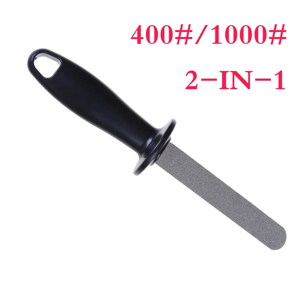 Double-Sided Knife Sharpener 400/1000 Grit | Non-Slip Handle Knife Sharpener Qst 220X35X20MM