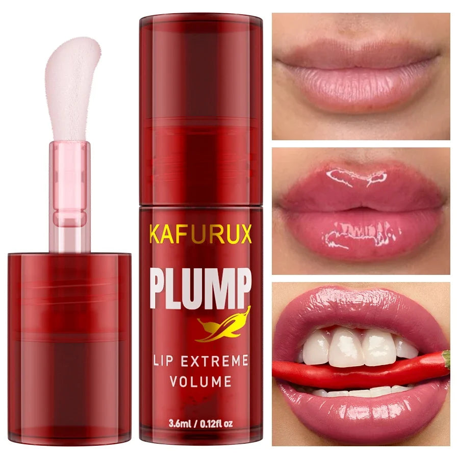 Lip Plumping Oil Gloss Serum – Long-Lasting Moisturizer Lip Plumping Gloss Qme 1pc
