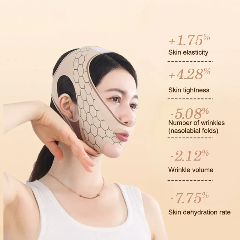 V-Shape Chin & Cheek Lifting Face Band | Elastic Polyester Face Lifting Band Qme