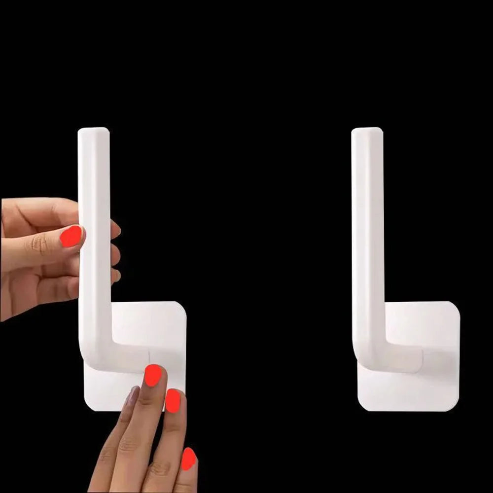 Wall-Mounted Foldable Paper Towel & Rag Holder – 2pcs Kitchen Towel Holder Qme 2pcs white