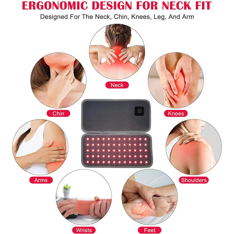 ZONGKUNG Red Light Therapy Belt 660nm 850nm – Neck Waist Knee Red Light Therapy Belt Qst