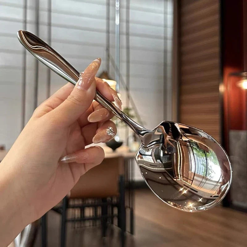 Stainless Steel Thickened Large Serving Spoon – Durable Serving Spoon Qme