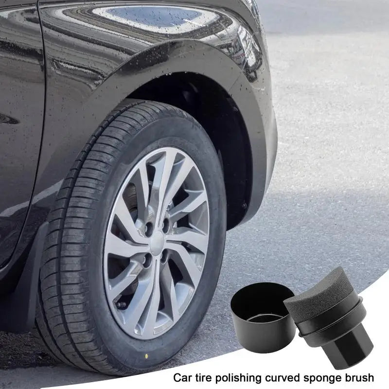 Car Tire Shine Applicator Pad – Ergonomic Sponge Wax Brush Tire Applicator Pad Qst
