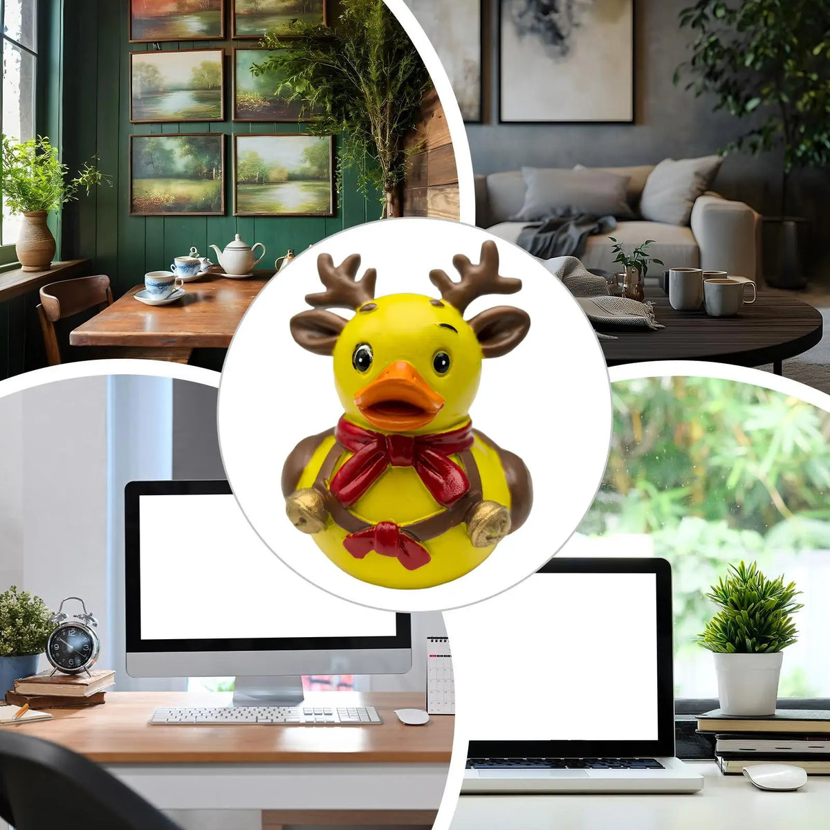 Duck Garden Statue Resin Christmas Collectible Figurine Decorative Figurine Qme