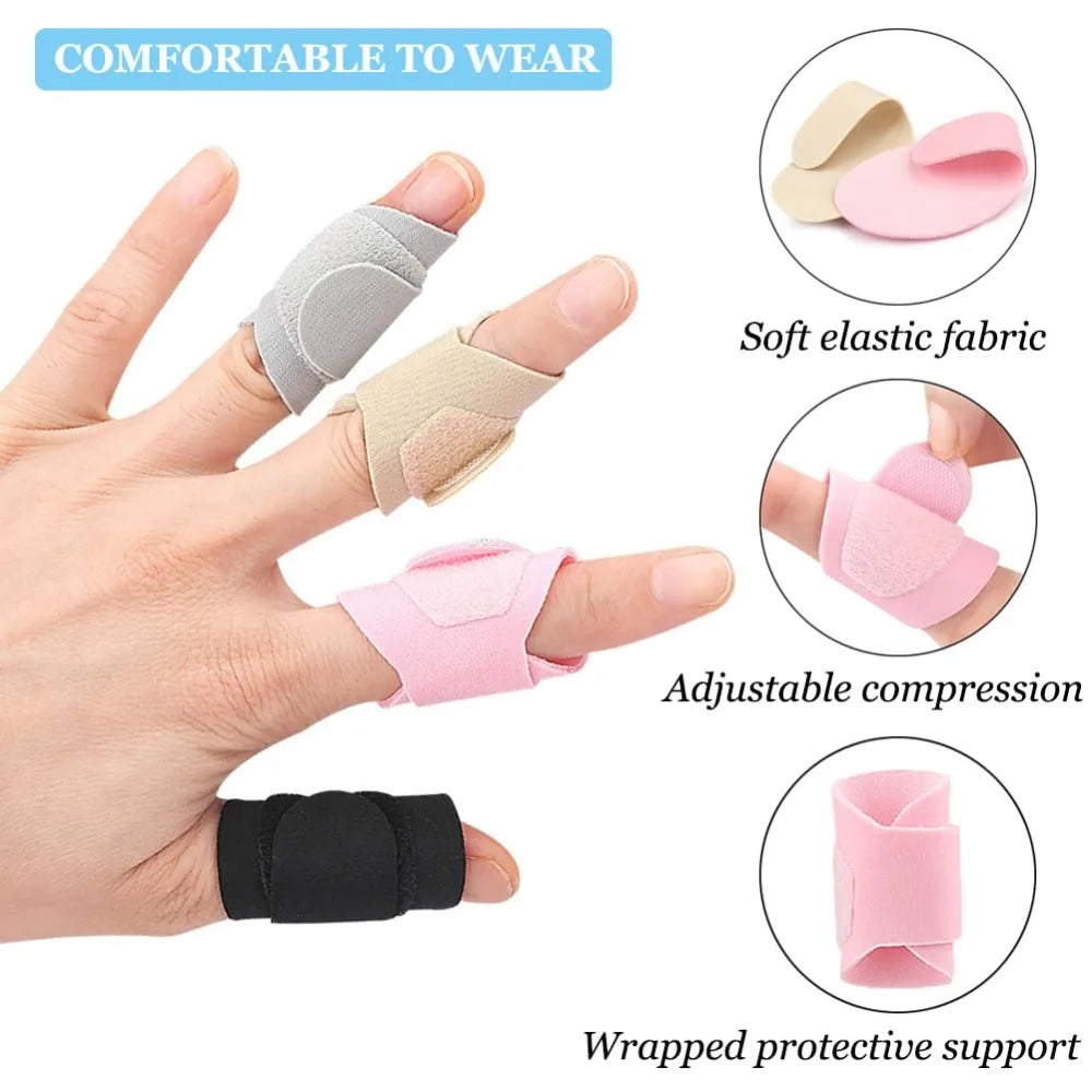 Adjustable Finger Splint Brace – Hook & Loop Support Finger Splint Brace Qme