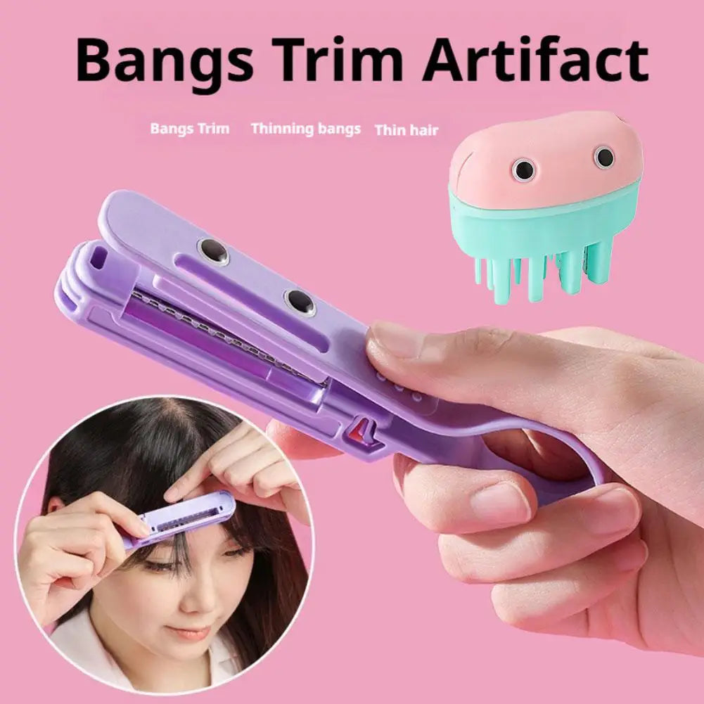 Portable Bang Trimmer Hairdressing Comb – Stainless Steel Hair Comb Trimmer Qme