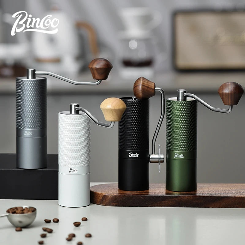BINCOO SM15 Manual Coffee Grinder – Adjustable Burr Mill Manual Coffee Grinder Qst