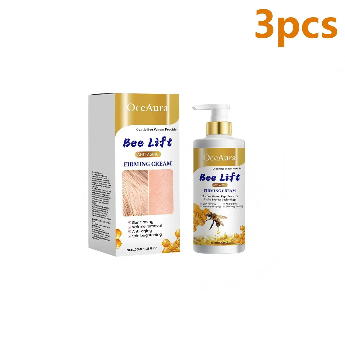 OceAura Collagen Body Cream with Bee Venom – Firming & Lifting Firming Body Cream Qst 3pcs