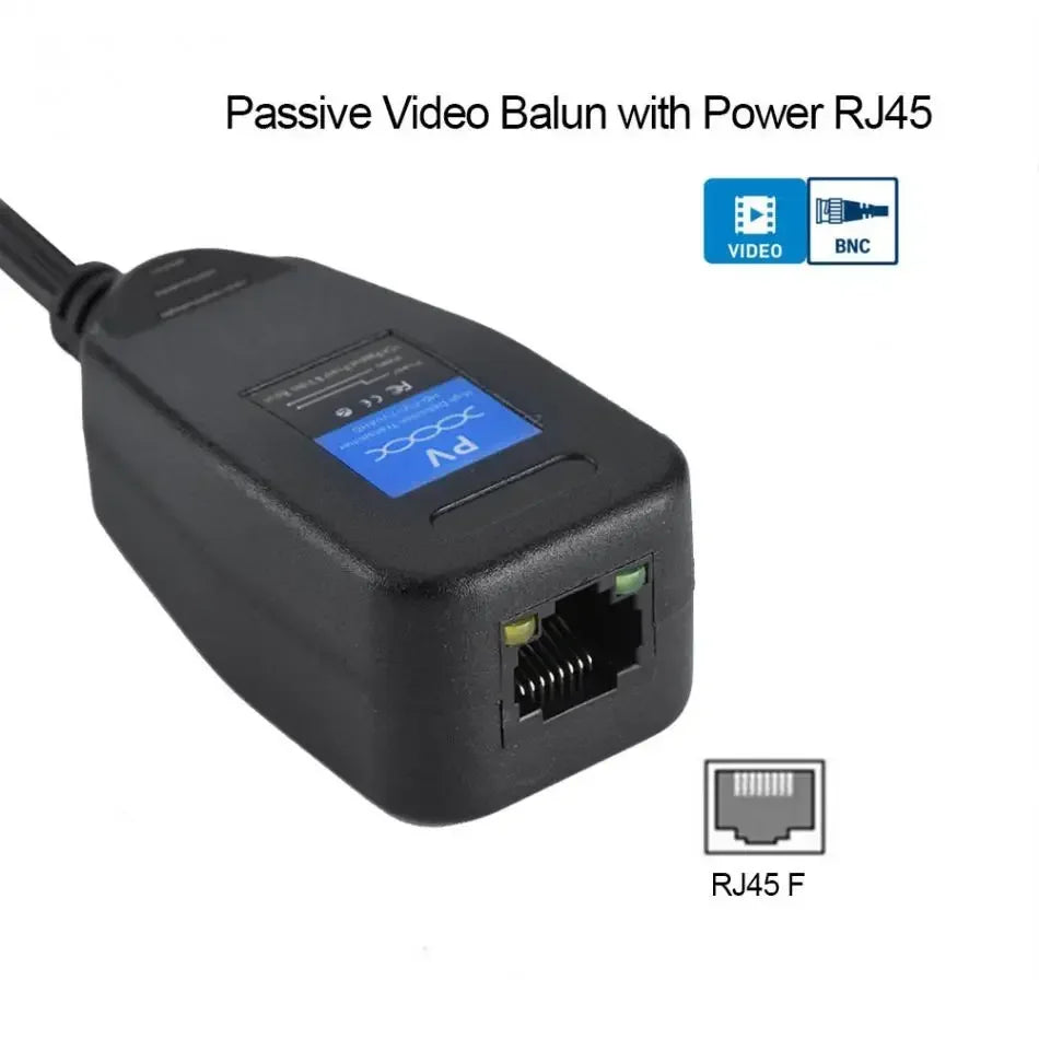 ESCAM 5-Pair Passive CCTV BNC Video Power Balun – RJ45 UTP CCTV Video Balun Qme