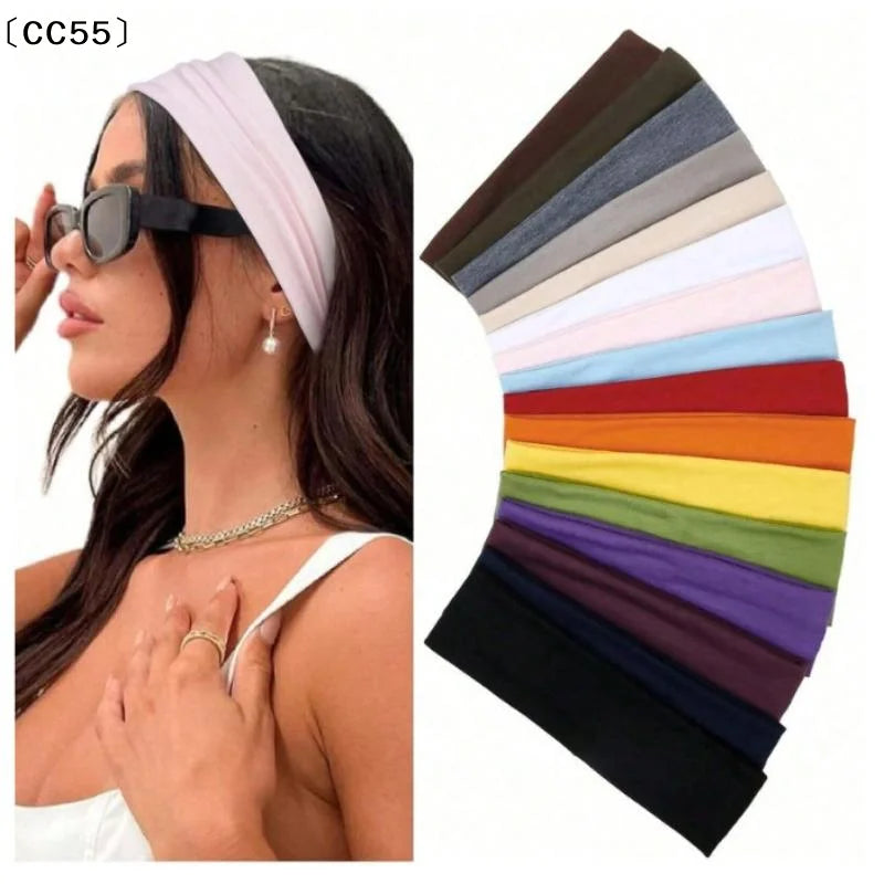 Retro Elastic Sweat-Wicking Sports Headband for Women Sports Headband Qst