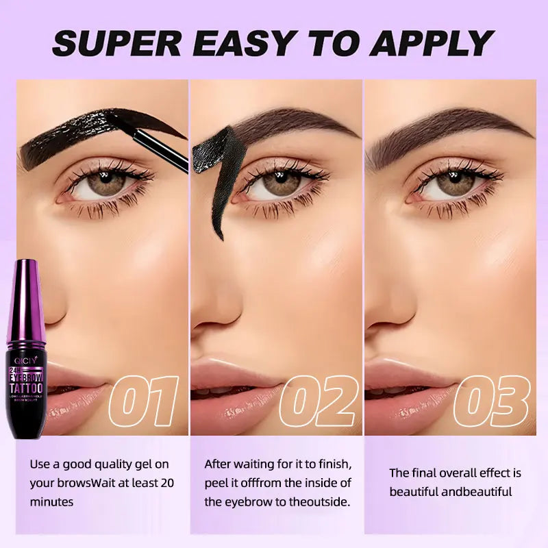 Tear-Off Dye Eyebrow Cream Waterproof Long-Lasting | Qme Eyebrow Dye Cream Qme