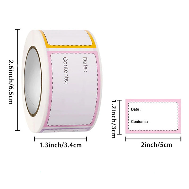 250Pcs Self-Adhesive Food Storage Date Labels | Freezer Stickers Food Storage Labels Qst