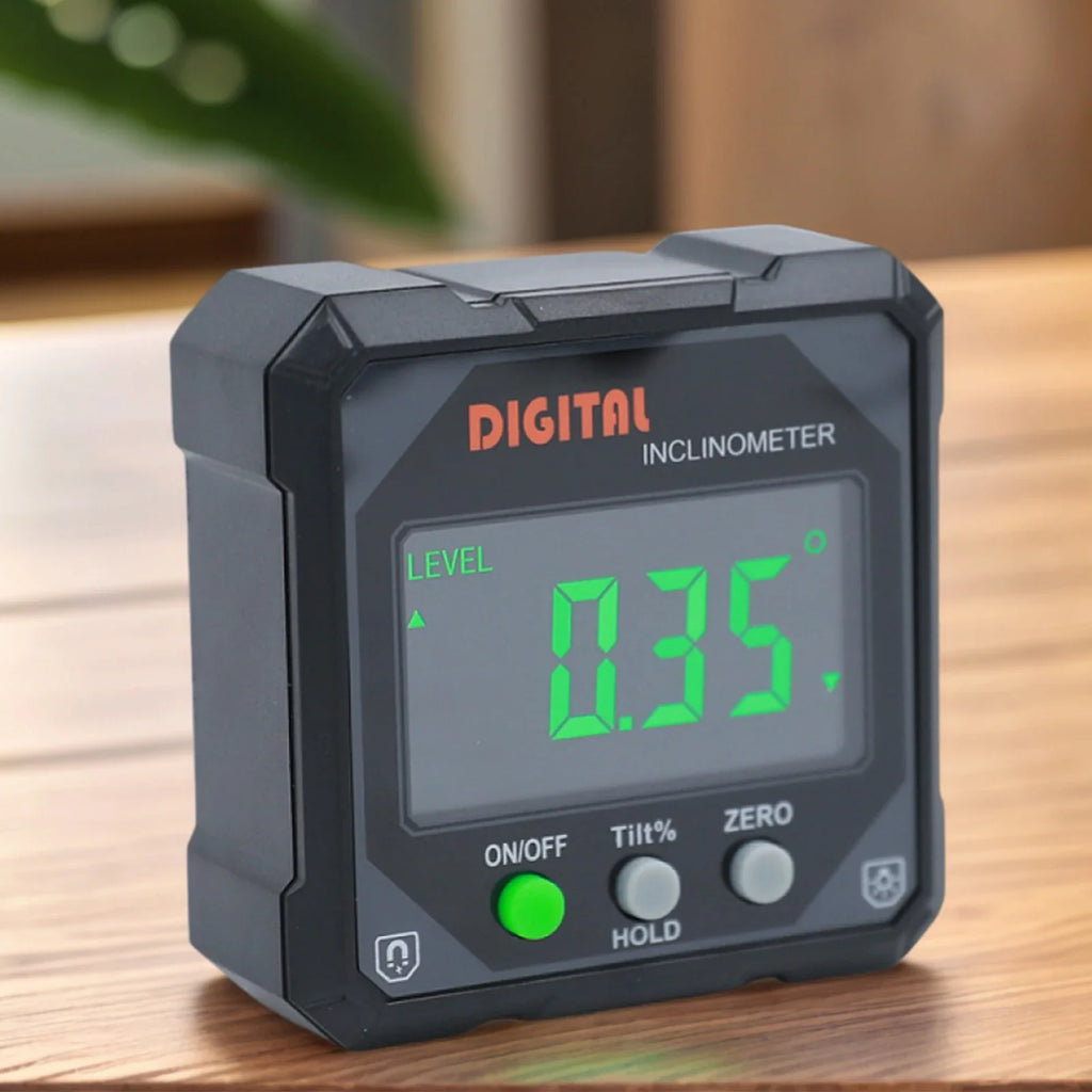 Digital Angle Finder – 4-Side Magnetic LED Gauge | Aluminium Digital Angle Finder Qme Default Title