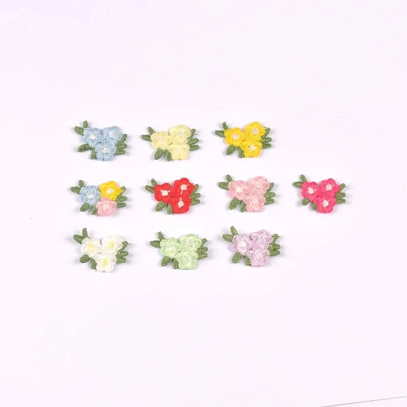 3-Flower Cluster Embroidered Appliques – DIY Sewing & Crafts Embroidered Applique Qme 3x2cm-mix