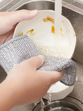 20-Pack Stainless Steel Wire Scrubbing Cloths | Kitchen Wire Scrubbing Cloths Qme Light Grey