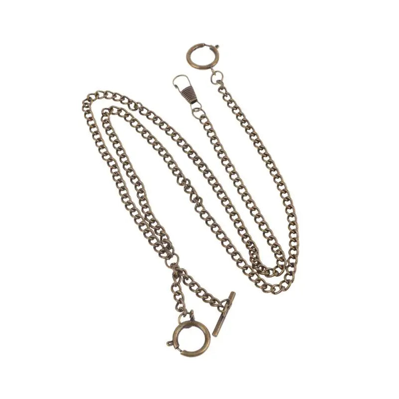 Double Curb Link Pocket Watch Chain Clip for Men & Women Pocket Watch Chain Qme