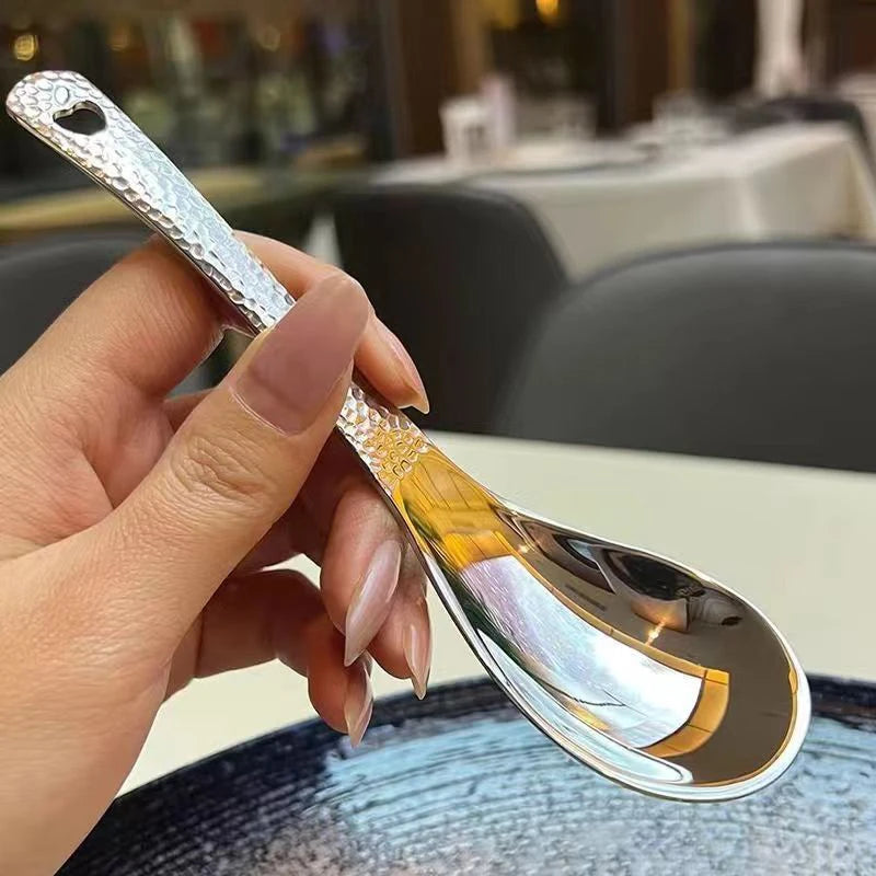 Stainless Steel Soup Spoon – Mirror Polished Large Capacity Soup Spoon Qst