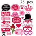 Valentine's Day Photo Props 25-Piece Set | Party Decorations Photo Booth Props Qme 25 Pieces