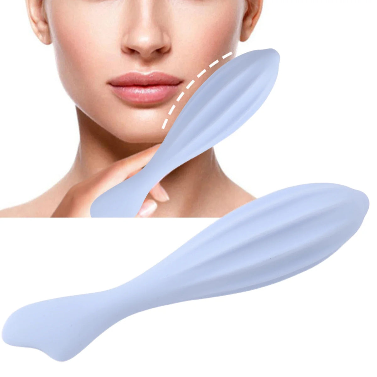 Silicone Face Massage Roller – Handheld Facial Massager Facial Massage Roller Qme
