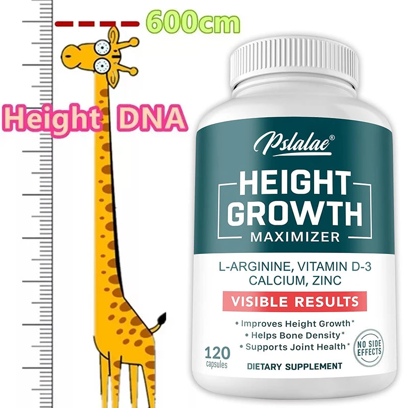 Pslalae Height Support Supplement – Calcium, Zinc & Vitamin D3 Bone Health Supplement Qst