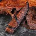 Luxury Brown Leather Knife Sheath – Fixed Blade Scabbard Leather Knife Sheath Qst Leather Sheath