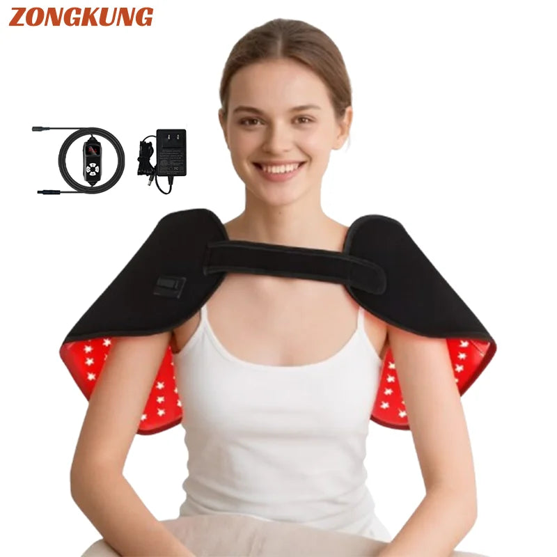288 LED Red Light Therapy Wrap – 660nm & 850nm Neck & Back Light Therapy Wrap Qst