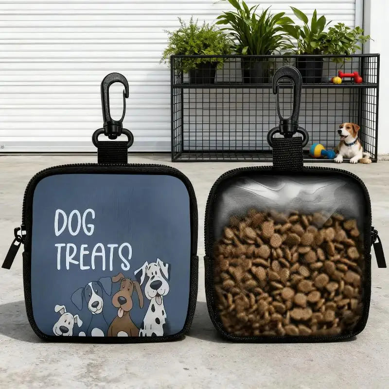 Dog Treat Pouch – Zipper Closure & Transparent Side | Outdoor Dog Treat Pouch Qme