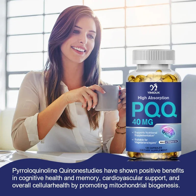 Yimiduk PQQ 40mg Supplement – 120 Vegan Capsules | Buy 1 Get 1 Vitamin Supplement Qst