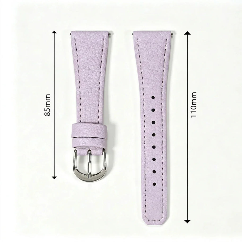 Leather Band Samsung Galaxy Watch 8 7 6 5 4 – Lychee Pattern Leather Watch Band Qme